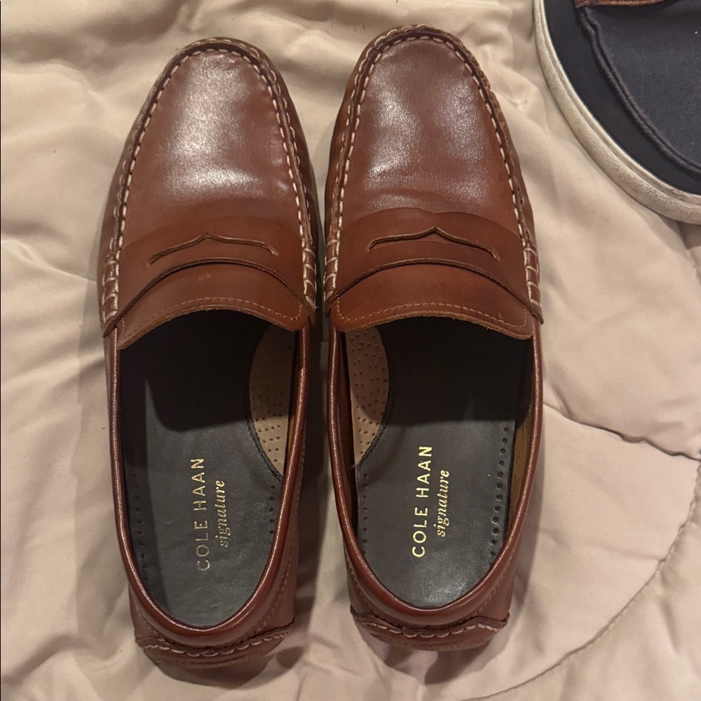 Cole Haan Men's Tan Leather Loafers